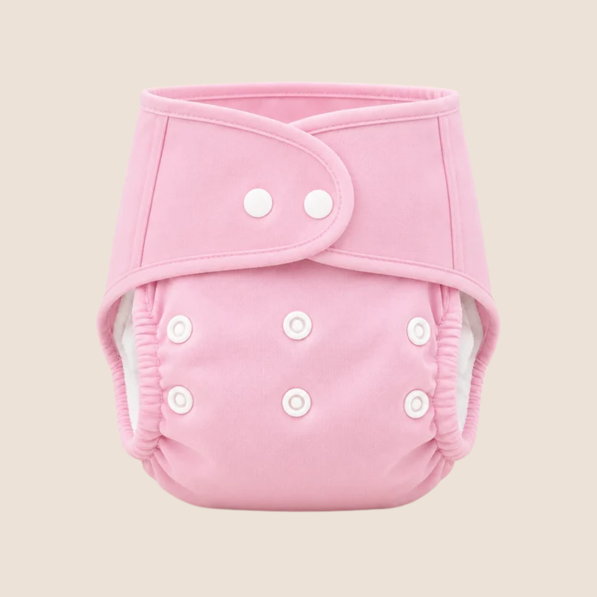 Pañal de Tela Reutilizable Rosa | Ajustable 0–24 Meses | Broches + Velcro | Mara Baby