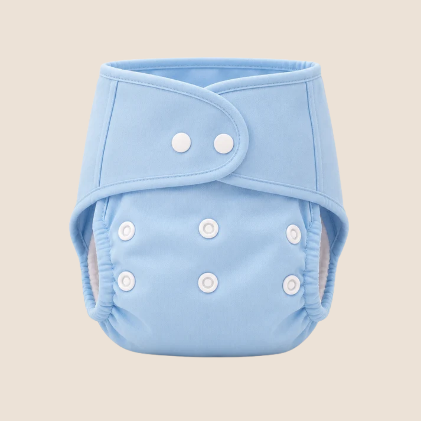 Pañal de Tela Reutilizable Azul | Ajustable 0–24 Meses | Broches + Velcro | Mara Baby