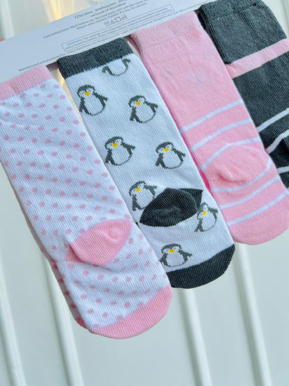 SET MEDIAS LARGAS HUDSON BABY - PACK DE 4 PARES - 0 A 6 MESES