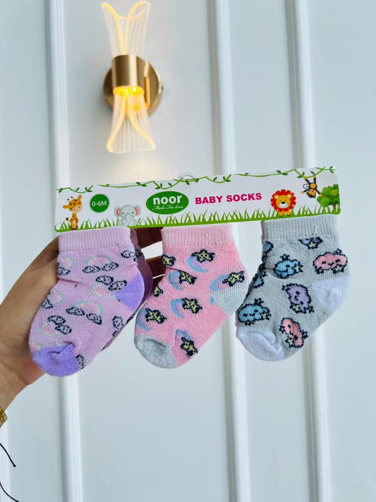 SET MEDIAS NOOR - PACK DE 3 PARES - 0 A 6 MESES