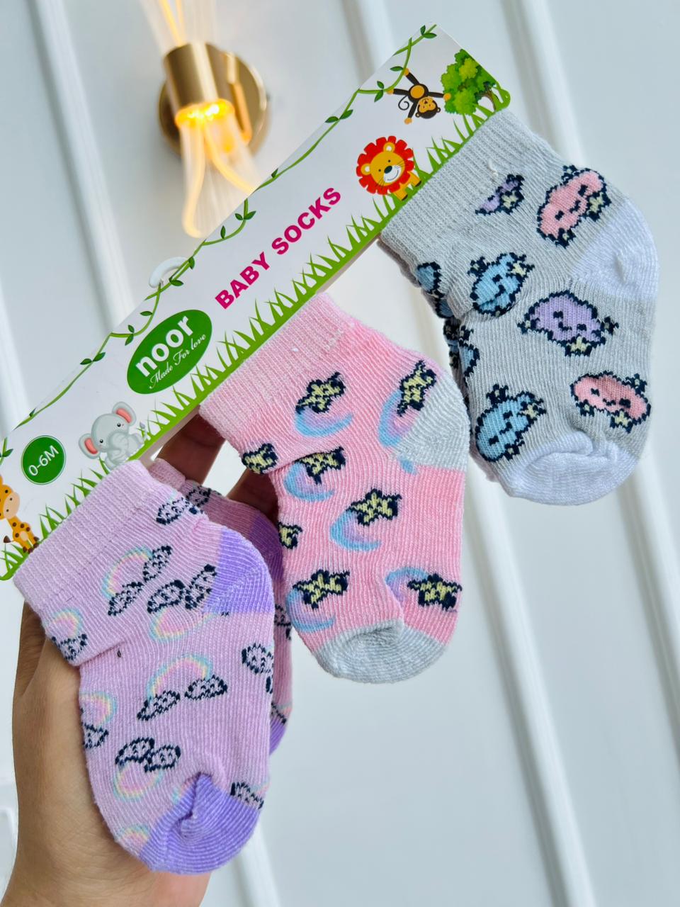 SET MEDIAS NOOR - PACK DE 3 PARES - 0 A 6 MESES