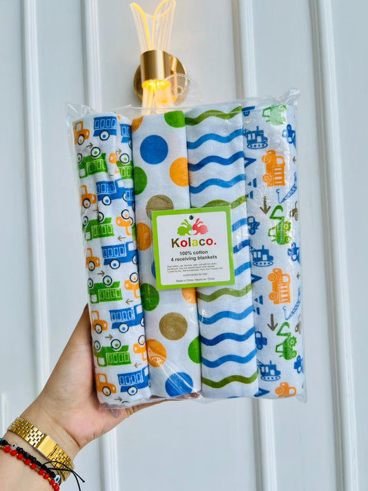 SET 4 MANTAS MUSELINAS - 100% ALGODON KOLACO