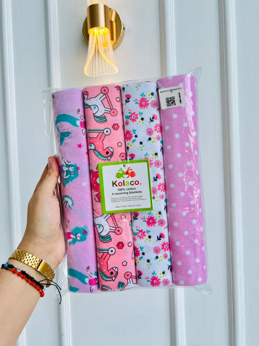 SET 4 MANTAS MUSELINAS - 100% ALGODON KOLACO