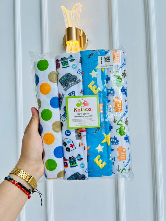 SET 4 MANTAS MUSELINAS - 100% ALGODON KOLACO