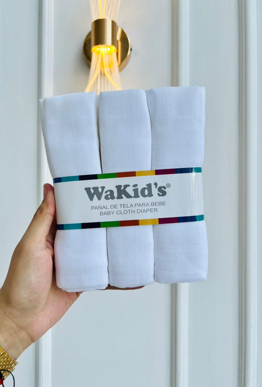 SET PAÑALES DE TELA - WAKID’S -100% ALGODON