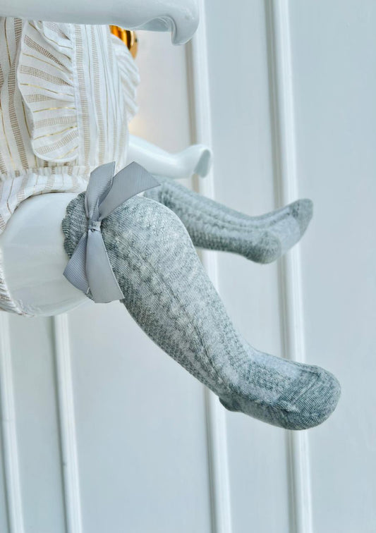 MEDIA ANTIDESLIZANTE PARA BEBE DE OSITO - COLOR GRIS - TALLA S & M