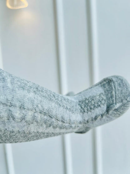 MEDIA ANTIDESLIZANTE PARA BEBE DE OSITO - COLOR GRIS - TALLA S & M