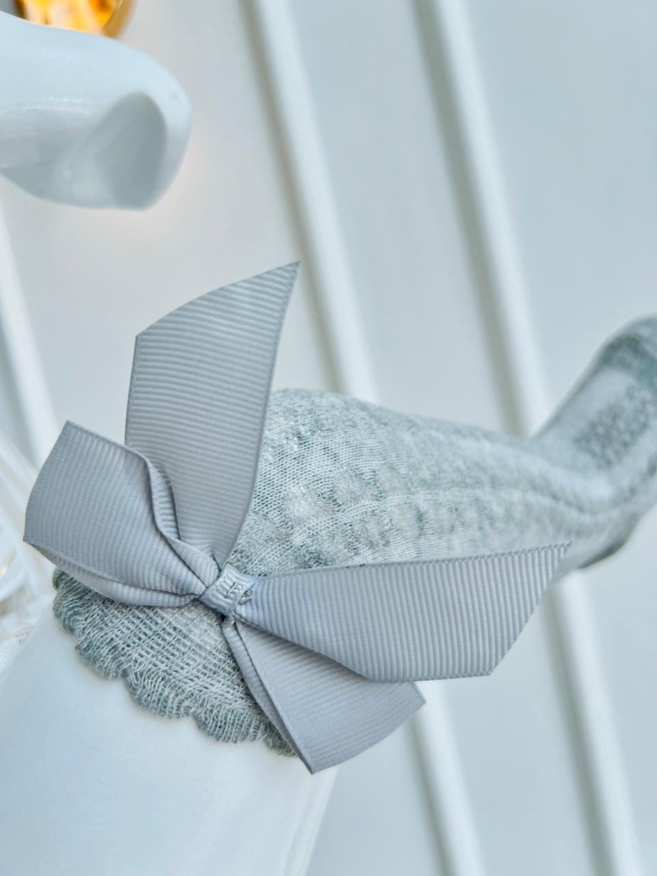 MEDIA ANTIDESLIZANTE PARA BEBE DE OSITO - COLOR GRIS - TALLA S & M