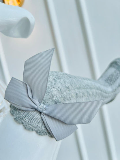 MEDIA ANTIDESLIZANTE PARA BEBE DE OSITO - COLOR GRIS - TALLA S & M