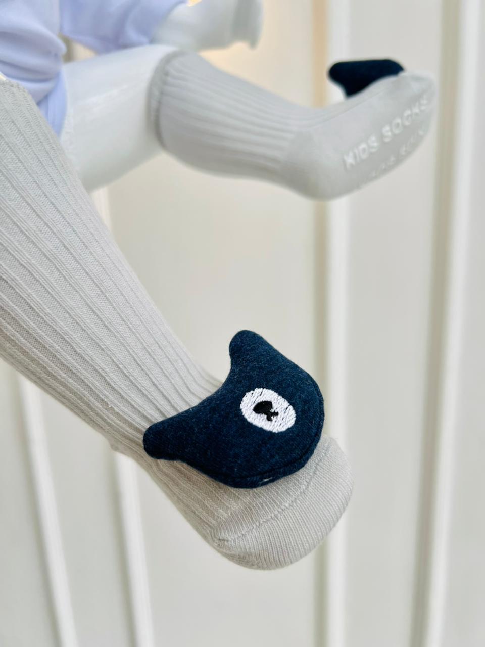 MEDIAS LARGAS SUAVES PARA BEBE - DISEÑO DECORATIVO - TALLA