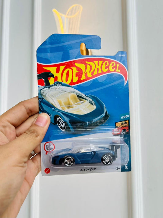 CARRO DE JUGUETE TIPO COLECCION ESTILO HOT WHEEL - ALLOY CAR - COLOR AZUL