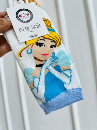MEDIAS INFANTILES DE ALGODON - DISEÑO PRINCESA