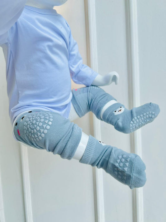 RODILLERA CON MEDIA ANTIDESLIZANTE-AZUL OSITO