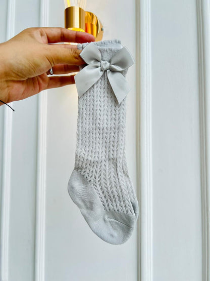 MEDIAS ESPAÑOLAS PARA BEBÉ - COLOR GRIS - TALLA M