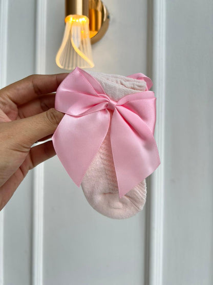 MEDIAS ESPAÑOLAS PARA BEBÉ - COLOR ROSADO - TALLA XS