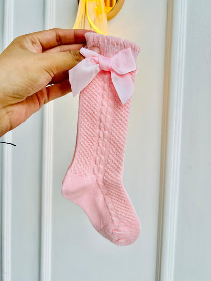 MEDIAS ESPAÑOLAS PARA BEBÉ - COLOR ROSADO - TALLA M