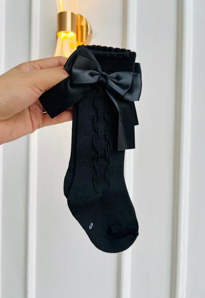 MEDIAS ESPAÑOLAS PARA BEBÉ - COLOR NEGRO - TALLA M