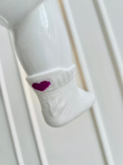 SET DE MEDIAS CORTAS PARA BEBÉ - DISEÑO CORAZONES