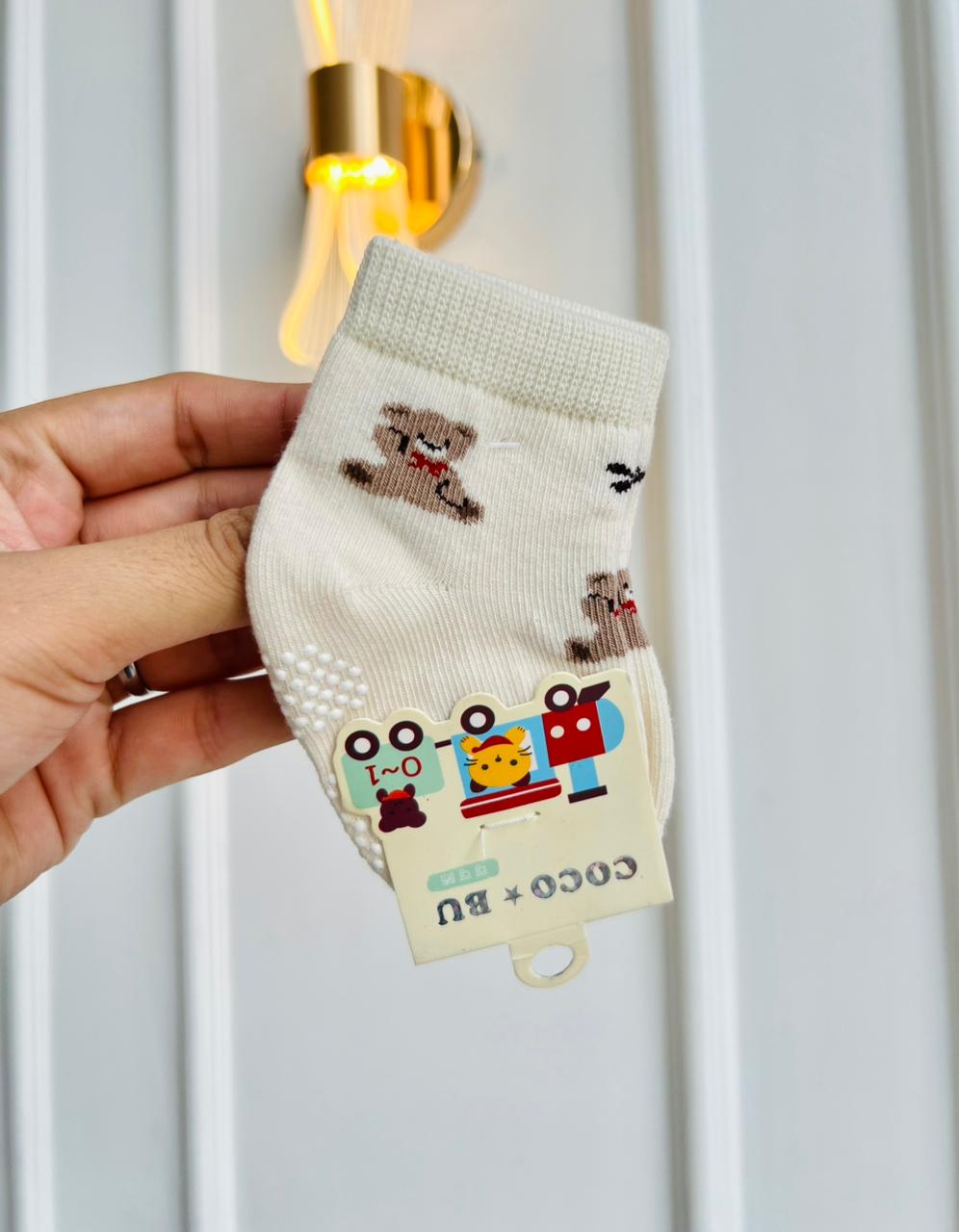 SET DE MEDIAS ANTIDESLIZANTES PARA BEBÉ - DISEÑO OSITOS