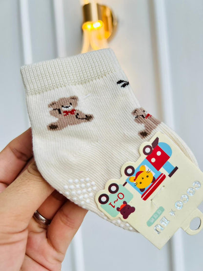 SET DE MEDIAS ANTIDESLIZANTES PARA BEBÉ - DISEÑO OSITOS