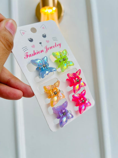 SET DE GANCHOS PARA NIÑA - DISEÑO FLORES - MULTICOLOR