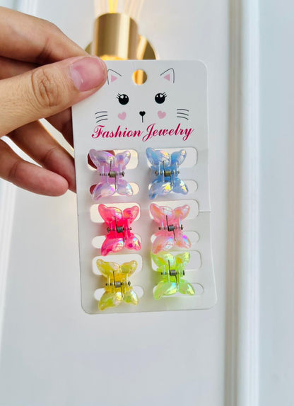 SET DE GANCHOS PARA NIÑA - DISEÑO FLORES - MULTICOLOR