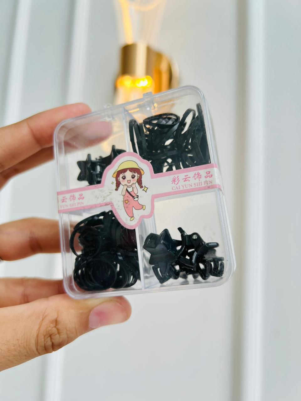SET DE ACCESORIOS PARA EL CABELLO INFANTIL - KIT DE GANCHOS Y BANDITAS
