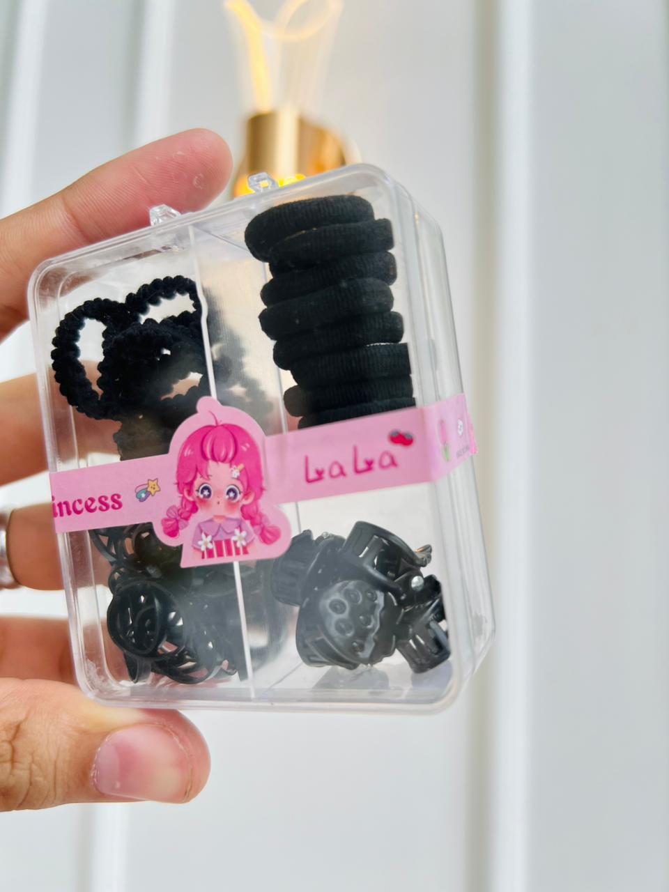 SET DE ACCESORIOS PARA EL CABELLO INFANTIL - KIT DE GANCHOS Y BANDITAS