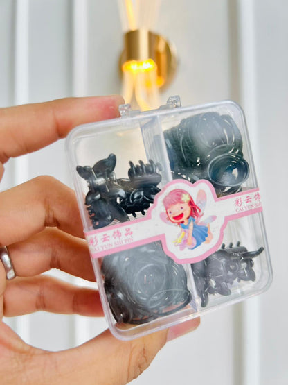 SET DE ACCESORIOS PARA EL CABELLO INFANTIL - KIT DE GANCHOS Y BANDITAS