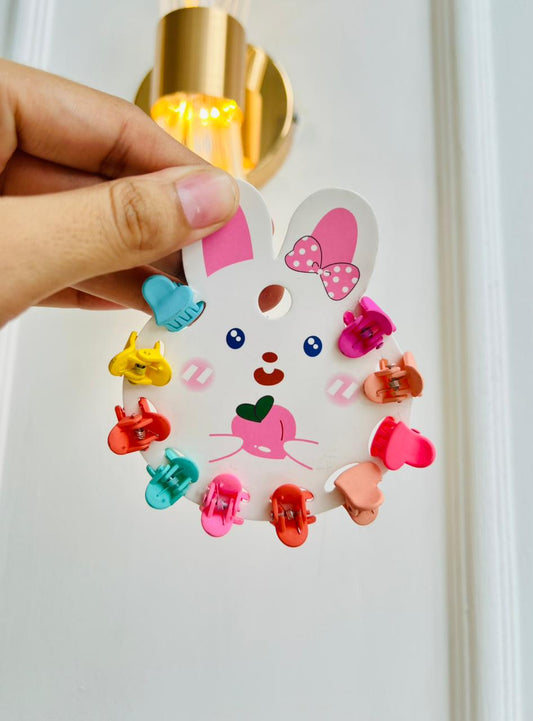 SET DE MINI PINZAS PARA CABELLO INFANTIL - FLORES MULTICOLOR