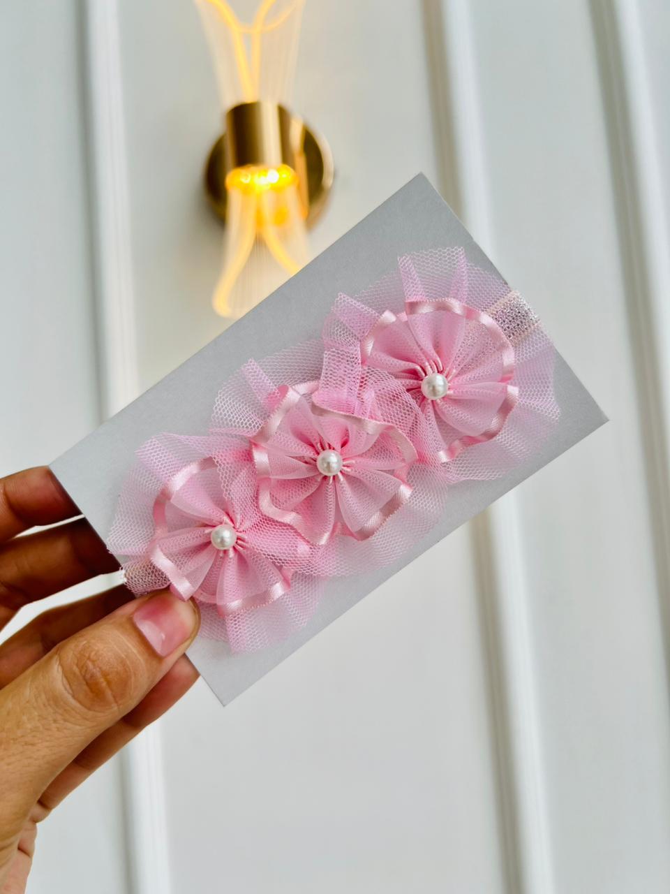 SET BALETAS Y DIADEMA - COLOR ROSADAS