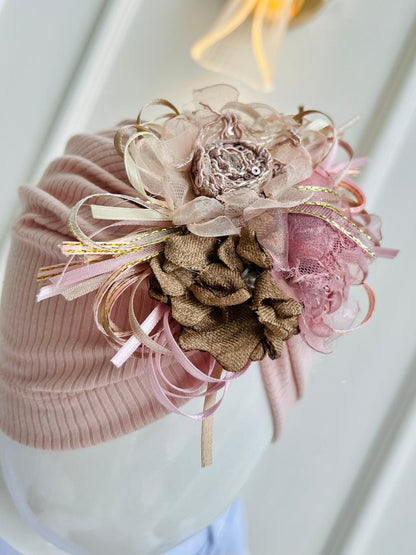 TURBANTES PARA BEBÉ - DISEÑO FLORAL - ESTILO ELEGANTE