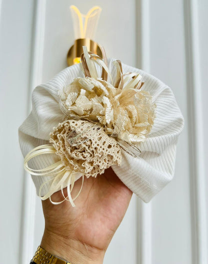 TURBANTES PARA BEBÉ - DISEÑO FLORAL VINTAGE - ESTILO ELEGANTE