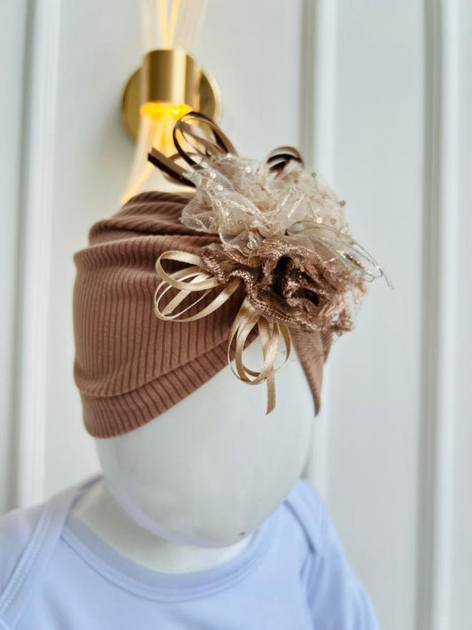 TURBANTES PARA BEBÉ - DISEÑO FLORAL - ESTILO ELEGANTE