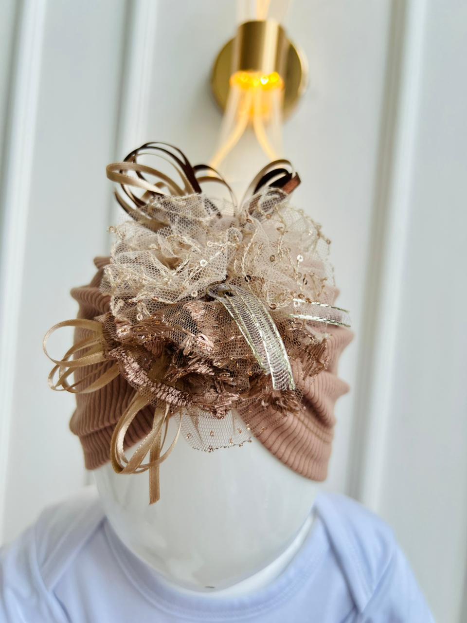 TURBANTES PARA BEBÉ - DISEÑO FLORAL - ESTILO ELEGANTE