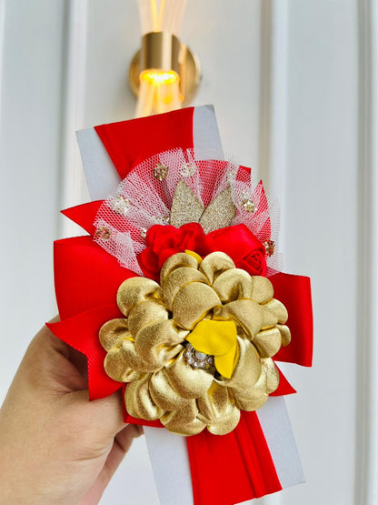 DIADEMA PARA BEBÉ CON FLORES DECORATIVAS - DISEÑO FLORAL
