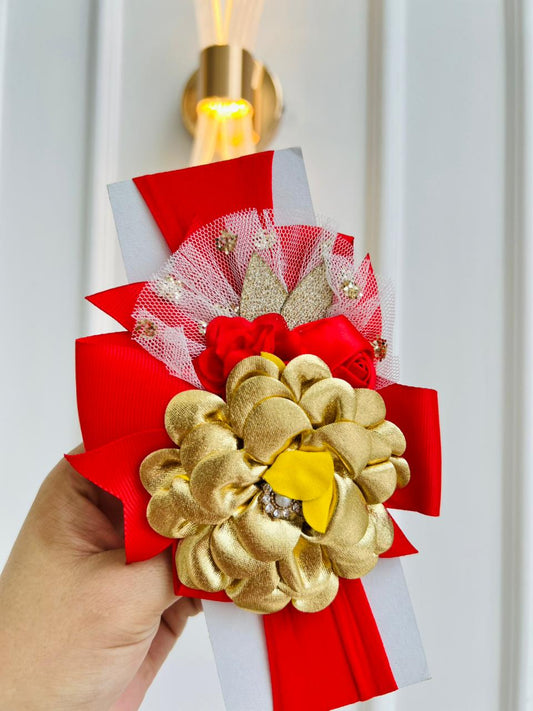DIADEMA PARA BEBÉ CON FLORES DECORATIVAS - DISEÑO FLORAL