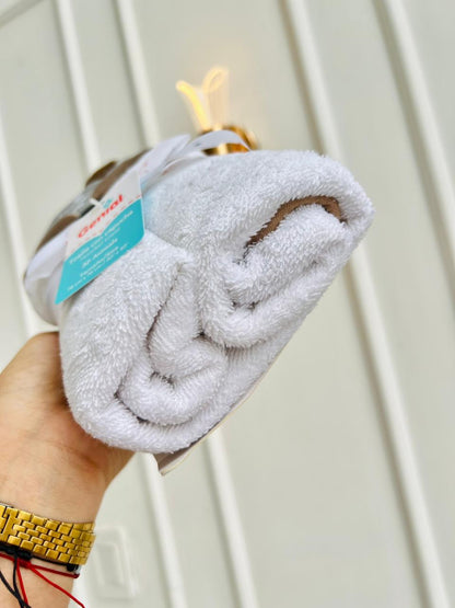 TOALLA PARA BEBÉ CON CAPUCHA - DISEÑO VENADITO
