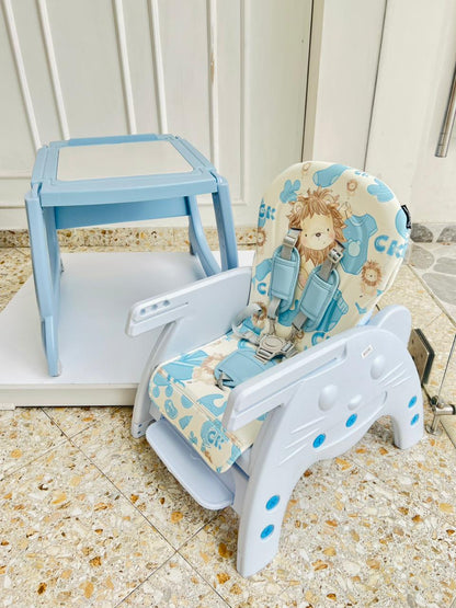 SILLA COMEDOR 4 EN 1 - MUSICAL - TOWER - COLOR AZUL
