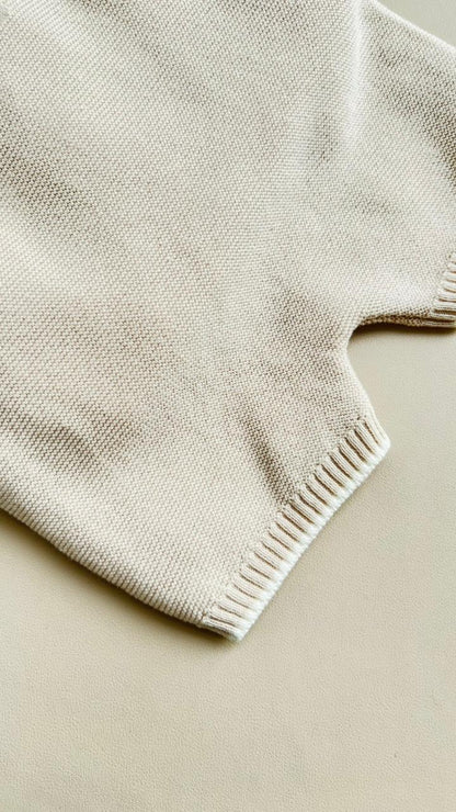 CONJUNTO PARA BEBÉ - OVEROL TEJIDA CON CAMISA