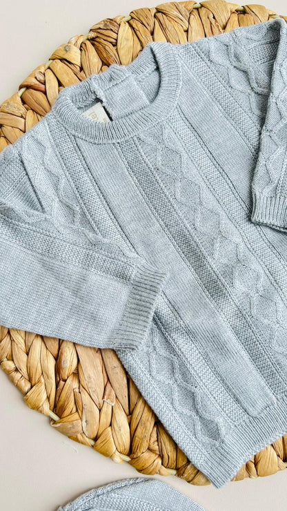 CONJUNTO CLASICO PARA BEBÉ - 4 PIEZAS - COLOR GRIS
