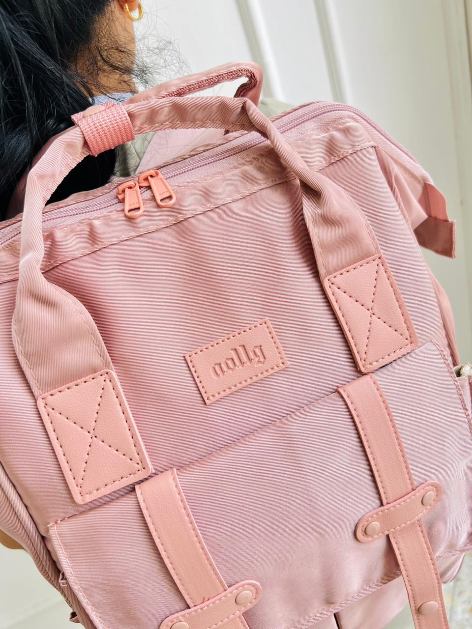 PAÑALERA TIPO MOCHILA PREMIUM - DISEÑO MODERNO - COLOR ROSA