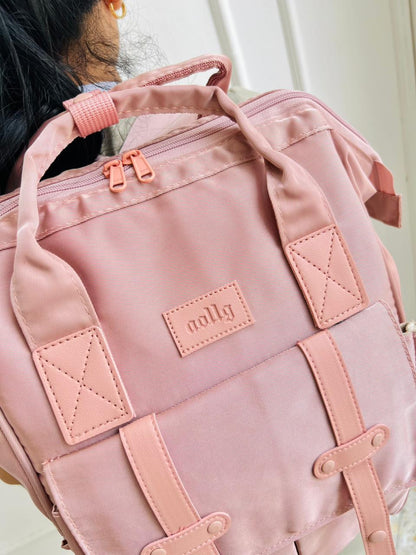 PAÑALERA TIPO MOCHILA PREMIUM - DISEÑO MODERNO - COLOR ROSA