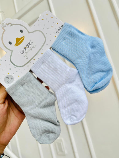 SET MEDIAS PLUSH ¨DUCK DUCK GOOSE¨ X3 - 12 A 24 MESES