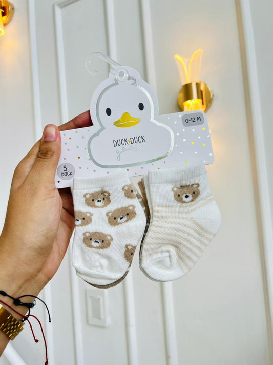 SET MEDIAS PLUSH ¨DUCK DUCK GOOSE¨ X3 - 0 A 12 MESES