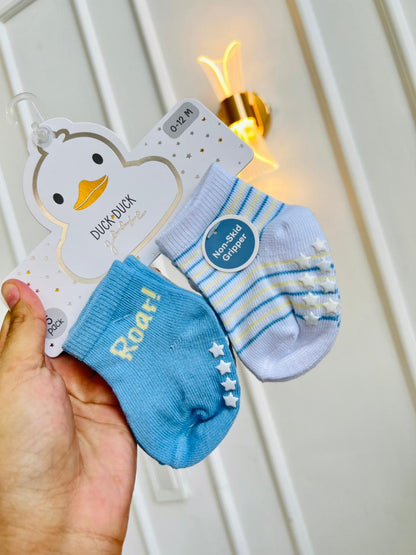 SET MEDIAS PLUSH ¨DUCK DUCK GOOSE¨ X3 - 0 A 12 MESES