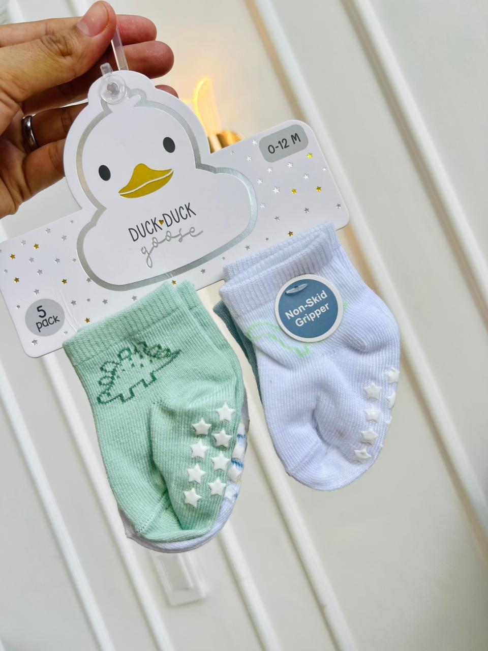 SET MEDIAS PLUSH ¨DUCK DUCK GOOSE¨ X3 - 0 A 12 MESES