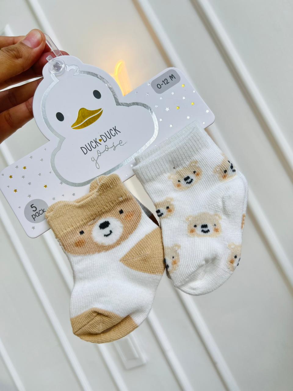SET MEDIAS PLUSH ¨DUCK DUCK GOOSE¨ X3 - 0 A 12 MESES