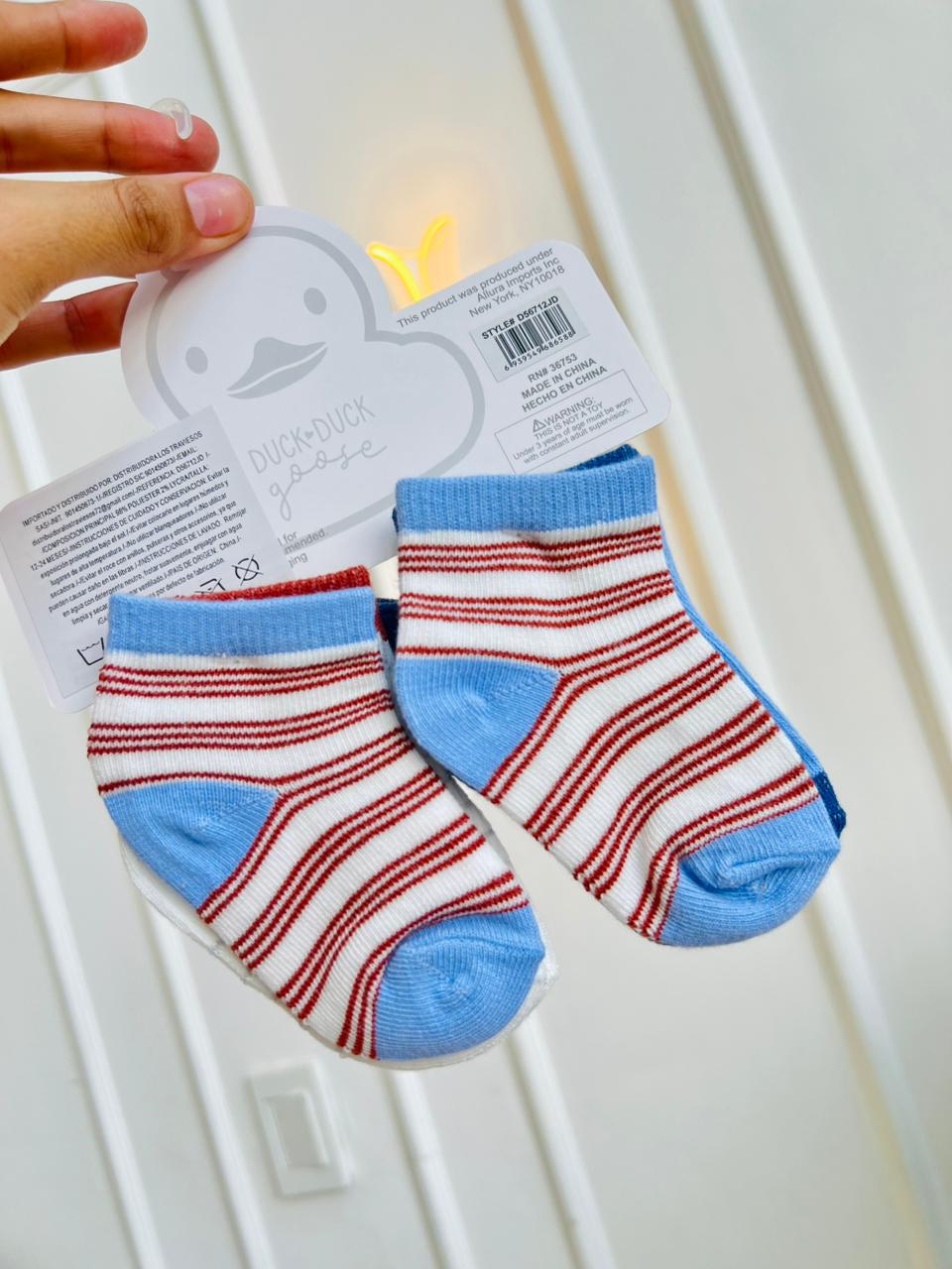 SET MEDIAS PLUSH ¨DUCK DUCK GOOSE¨ X3 - 12 A 24 MESES