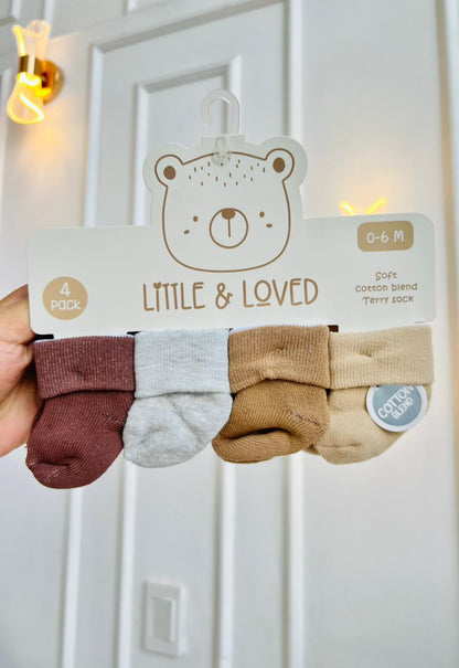 SET MEDIAS PLUSH ¨LITTLE & LOVE¨ X3 - 0 A 6 MESES